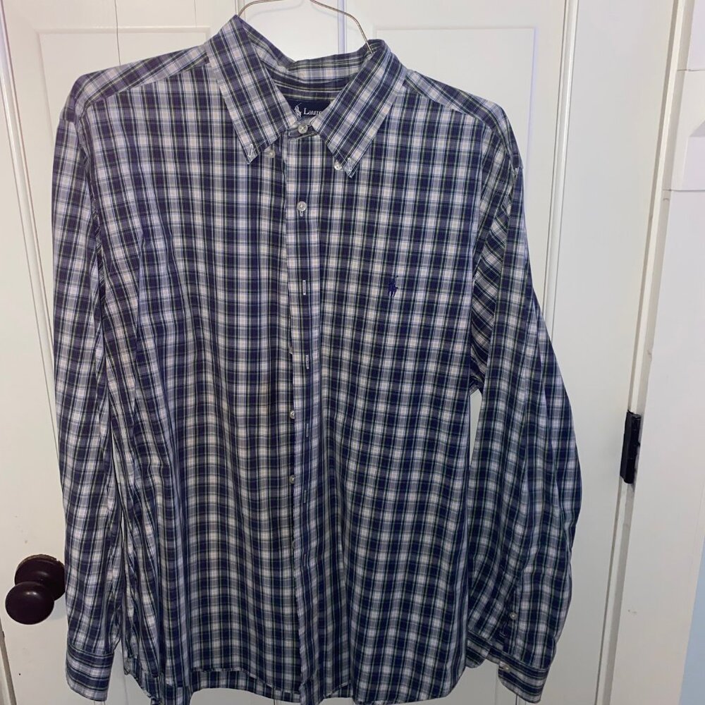 Ralph Lauren Classic Fit XXL Plaid Button-Down Shirt